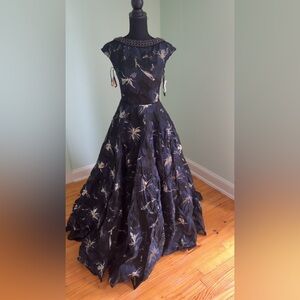 Mac Duggal Black and Floral Dress